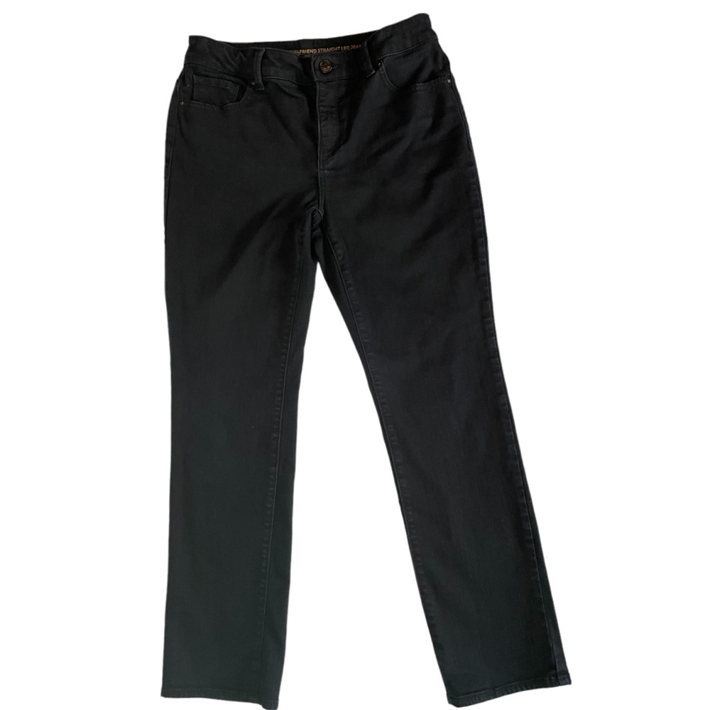 Chico’s So Slimming Girlfriend Straight Leg Jean in Black